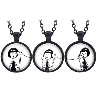 

3 PcsSet Girl Phone Call Connector Pendant Necklace BFF Best Friend Jewelry Friendship Gift For Sisters