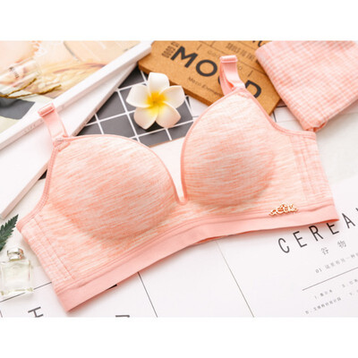 

Women Wire Free Seamless Space Cotton Push Up Racerback Bra Sexy Adjusted Strops Solid Bra