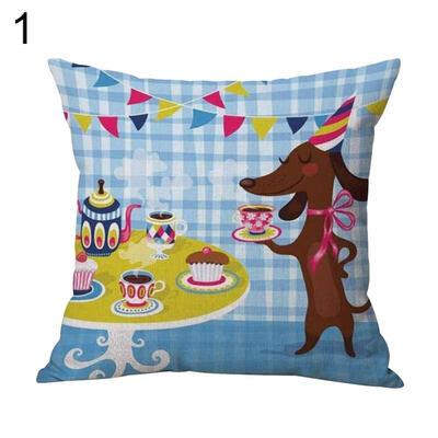 

Cartoon Dog Animal Throw Pillow Protector Case Cushion Cover Bedding Articles