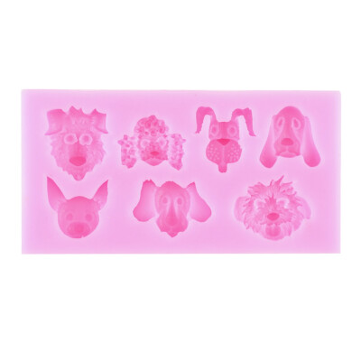 

Mini Chocolate Cartoon Dog Pink Silicone Fondant Cake Decoration DIY Moulds New