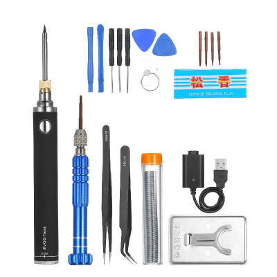 

22pcs Electric Soldering Iron & Screwdriver Portable Welding Pen Charging Iron USB Electric Soldering Iron Set Screwdriver Set 22