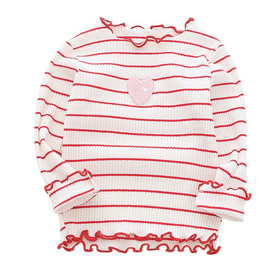 

New Girls Tops Autumn Kids Blouses Children Clothing Kids Girl Clothes Long Sleeve Girl StripeTee Cotton Knit Shirts