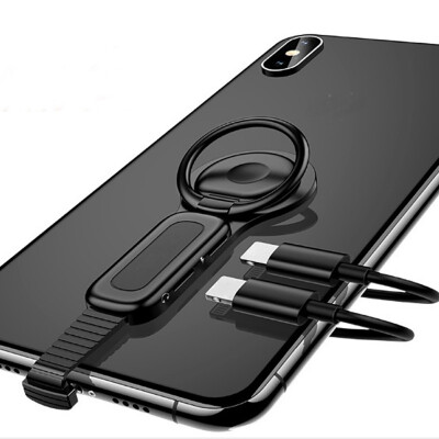

For Lighting Dual Adapter & Ring Holder USAMS 35mm Audio&charger Adjust Phone Holder fast charging for iPhone iOS Adapter OTG