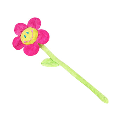 

Siaonvr Plush Daisy Flower With Smiley Happy Faces Colorful Bendable Stems Sunflower Toy