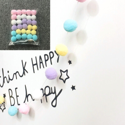 

Colorful Wool Felt Balls Handmade Kids Room Wall Decor Hanging Nursery European Garland Gifts Kids Room Ornament