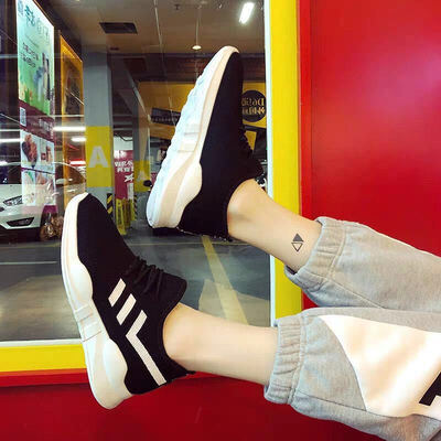 

Women Sneakers Female Knitted Vulcanized Shoes Casual Slip On Ladies Flat Shoe Mesh Trainers Soft Walking Footwear Zapatos Mujer