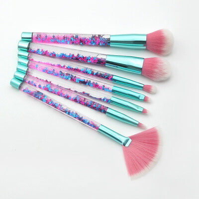 

7 Pcs New Diamond Makeup Brushes Set Eyeshadow Lip Women Foundation Powder Blush Cosmetic Colorful for Make Up Tools