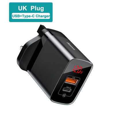 

Baseus 18W PD Fast Phone Charger with FCP AFC for Huawei Samsung iPhone 11 Pro Quick Charge USB Charger