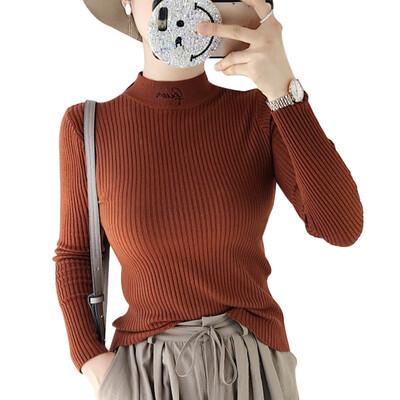 

Cosy Women clothes Long Sleeve Slim Knitted Turtleneck womens Sweater Jumper Fashion Solid Autumn Winter Pullover Tops