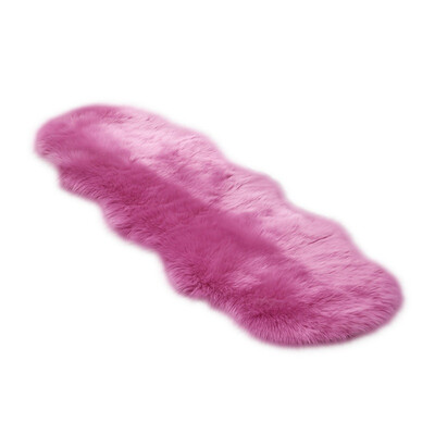 

Living roombedroom Rug Antiskid Ellipse Faux Sheepskin Fur Cushion Area Rugs for Bedroom Floor Shaggy Silky Plush Carpet