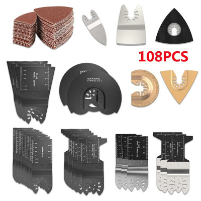 

108PCS Universal Saw Blades Mix Saw Blades Oscillating Carbon Steel Cutter Saw Blade