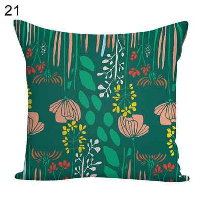 

Flower Green Plants Square Throw Pillow Case Cushion Cover Sofa Bed Car Decor