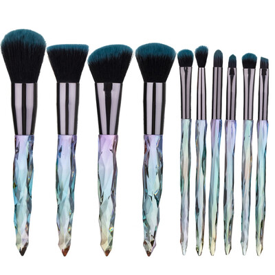 

10pcsset Pro Cosmetic Brushes Suit Portable Travel Makeup Brushes For Outdoor Beauty Tools Kit