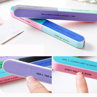 

Gobestart Creative Printing Nail File Sanding Sand Six-sided Polishing File Nail Tool