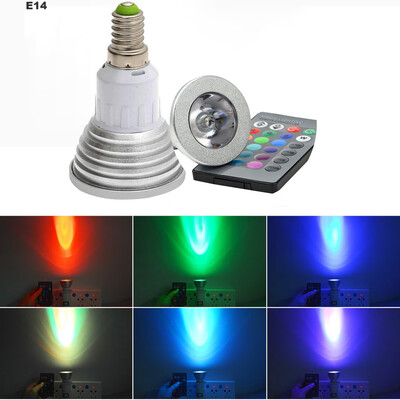 

〖Follure〗E14 3W 16 Color LED RGB Magic spot Light Bulb Lamp Wireless Remote Control