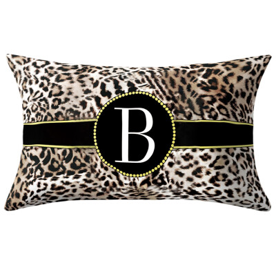 

Toponeto English Alphabet Pillow Print Cushion Flower Pillowcase Cover Room Decoration