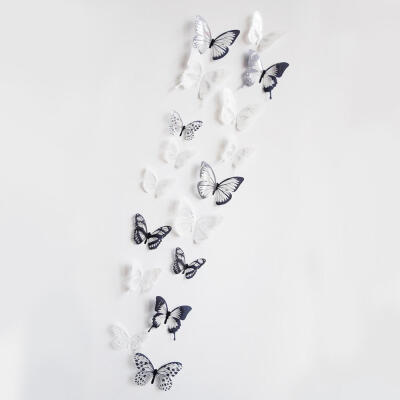 

18pcslot 3d Effect Crystal Butterflies Wall Sticker Beautiful Butterfly for Kids Room Wall Decals Home Decoration On the Wall