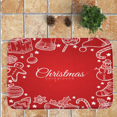

Tailored Christmas Festival Entrance Door Bathroom Floor Mat Indoor Bath Decor