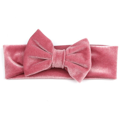 

Baby girl Headbands gold velvet bow elastic hair accessories Kids Hair Accessories Baby Cute bow hairband