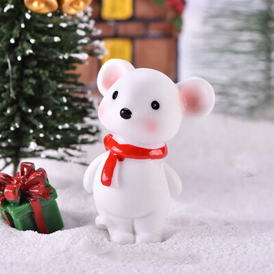 

Tailored Xmas Miniature Scene Model Cute Mouse Dollhouse Decoration Pretend Play Toy