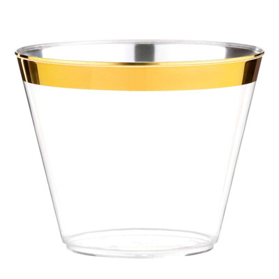 

18Pcs 270ml Disposable Plastic Champagne Red Wine Ice Cream Dessert Tasting Cup