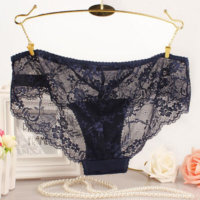 

Soft Breathable Sexy Women Panty Low-Rise Knickers Hollow Briefs Ultra Thin Underwear Lace Panties Lady Summer Briefs