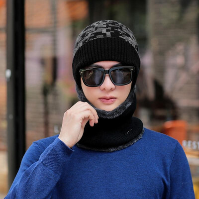 

Men Winter Knitted Beanies Skullies Camouflage Thick Warm Windproof Outdoors Fashion Wool Bonnet Hat