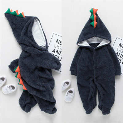 

Infant Toddler Baby Boy Girl Dinosaur Hooded Romper Bodysuit Jumpsuit Clothes