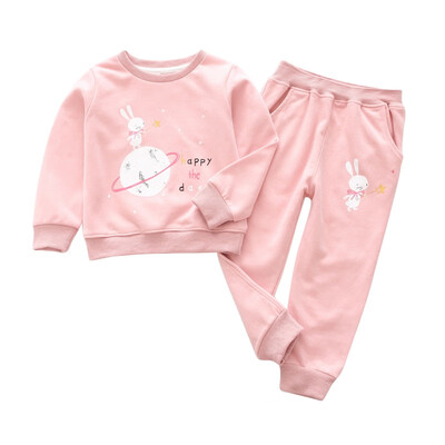 

Autumn Pajama Set Printed Graffiti Sweater Pajamas Shirt Pants Fashion Baby Girl Clothes Set 2T-7TChildren Clothing Set