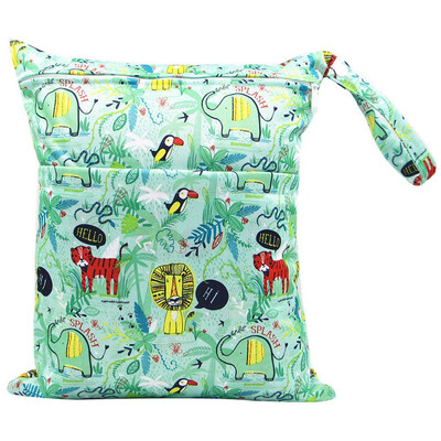 

Diaper Bag Baby Double Zipper Printing Waterproof Multifunction