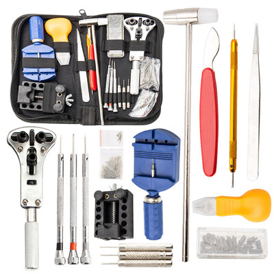 

147PCS Watchmaker Watch Repair Tool Kit Back Case Opener Remover Spring Pin Bar Set