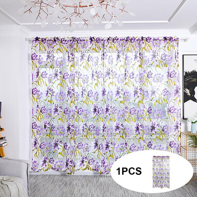

Gobestart Trees Sheer Curtain Tulle Window Treatment Voile Drape Valance Fabric