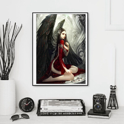 

DIY 5D Diamond Painting Kits Crystal Rhinestone Embroidery Paint With Diamonds Full Drill Canvas Skull Girl Art Picture