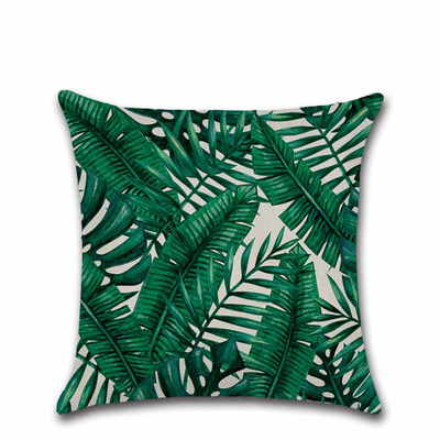 

Banana Leaf Cotton Linen Throw Pillow Case Sofa Pillowcase for Home Bed Decor