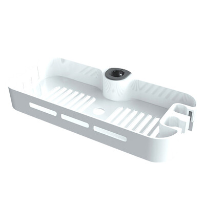 

〖Follure〗Bathroom Shower Rack Punch Free Shower Tray Holder Rack Sundry Organizer Shelf