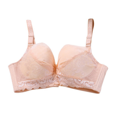 

Women Underwear Three Quarters Underwire Back Closure Lace Bra Solid