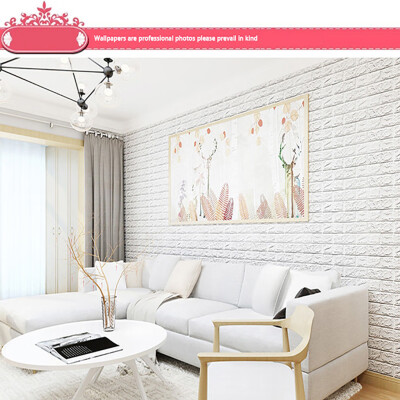 

Gobestart DIY 3D Brick PE Foam Wallpaper Panels Room Decal Stone Decoration Embossed