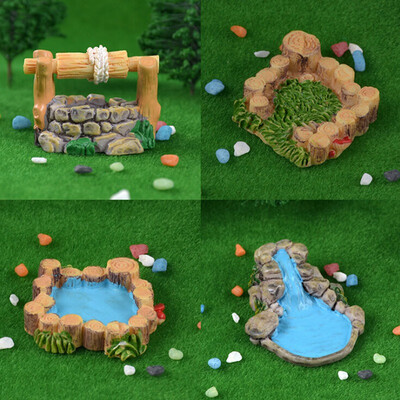 

Miniature Model Resin Simulation Water Well Pool Garden Decoration Fairy Landscape Pegs Beautiful And Interesting