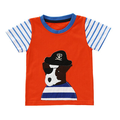 

1-8Y Cartoon Print Baby Boys Star T Shirt For Summer Infant Kids Boys Girls Dog T-Shirts Clothes Cotton Toddler Casual Tee Tops