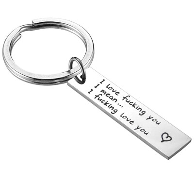 

I Love Fucking You Lettering Key Ring Valentine&39S Day Gift With Stainless Steel Diy Creative Key Chain