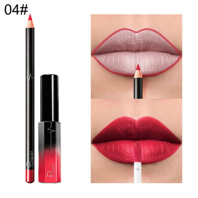 

2Pcs Waterproof Matte Lipliner Pen Long Lasting Lip Gloss Glaze Lipstick Makeup