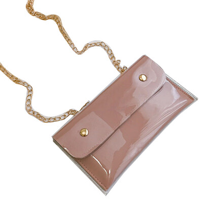 

Solid Color PVC Envelope Shape Women Crossbody Shoulder Bag Waist Fanny Pack