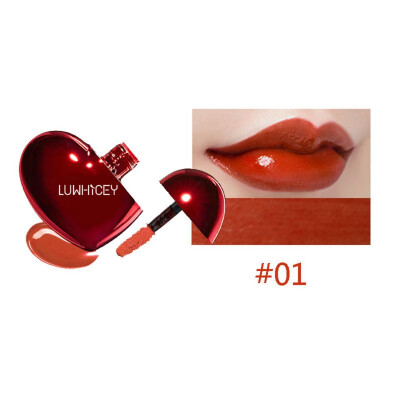 

5 Colors Heart-shaped Lip Gloss Moisturizing Non-stick Cup Waterproof Long Lasting Colorfast Liquid Lipstick