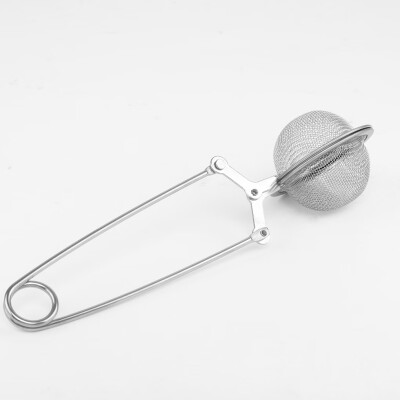 

Stainless Strainer Steel Mesh Ball Tea Leaves Filter Squeeze Locking Spoon