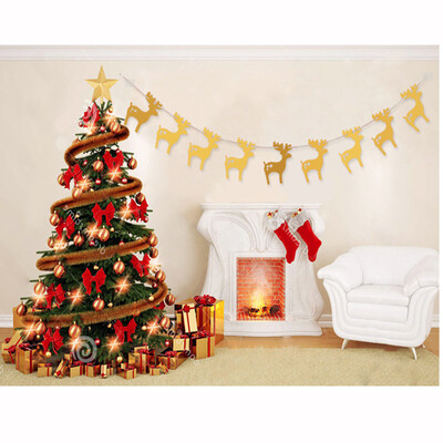 

Tailored Christmas Elk Paper Garlands String Hanging Flag New Year Party Decoration