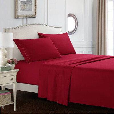 

Toponeto Bed Sheet Set Super Soft Microfiber Luxury Sheets 16 Inch Deep Pocket Wrinkle An