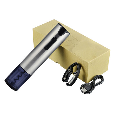 

Stainless Steel Electric Wine Opener Corkscrew Automatic Rechargeable Wine Bottle Cork Remover