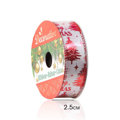 

6 Yards Christmas Patterns Ribbon Wholesale Gift Packing Christmas Bow Craft Wrapping Wedding Decoration Gift Webbing