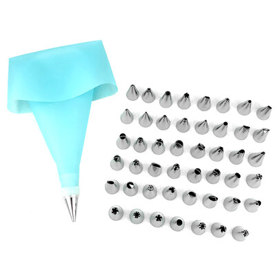 

50pcsset Silicone DIY Sugar Craft Ice Cream Decorating Tools Cookies Flower Cup Cake Nozzles Coupler Pastry Piping Tips