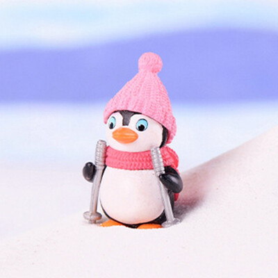 

DIY Crafts Mini Winter Penguin Miniature Figurine Christmas Figures For Fairy Garden Gnomes Moss Decoration